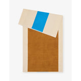 Woven-Stripe Cotton Bath Towel  70cm x 140cm - Aqua Toffee