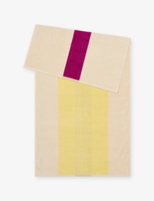 SUITE702 woven-stripe cotton bath towel 70x140cm, UK version