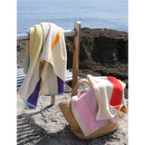 SUITE702 woven-stripe cotton beach towel 90cm x 180cm (British brand)