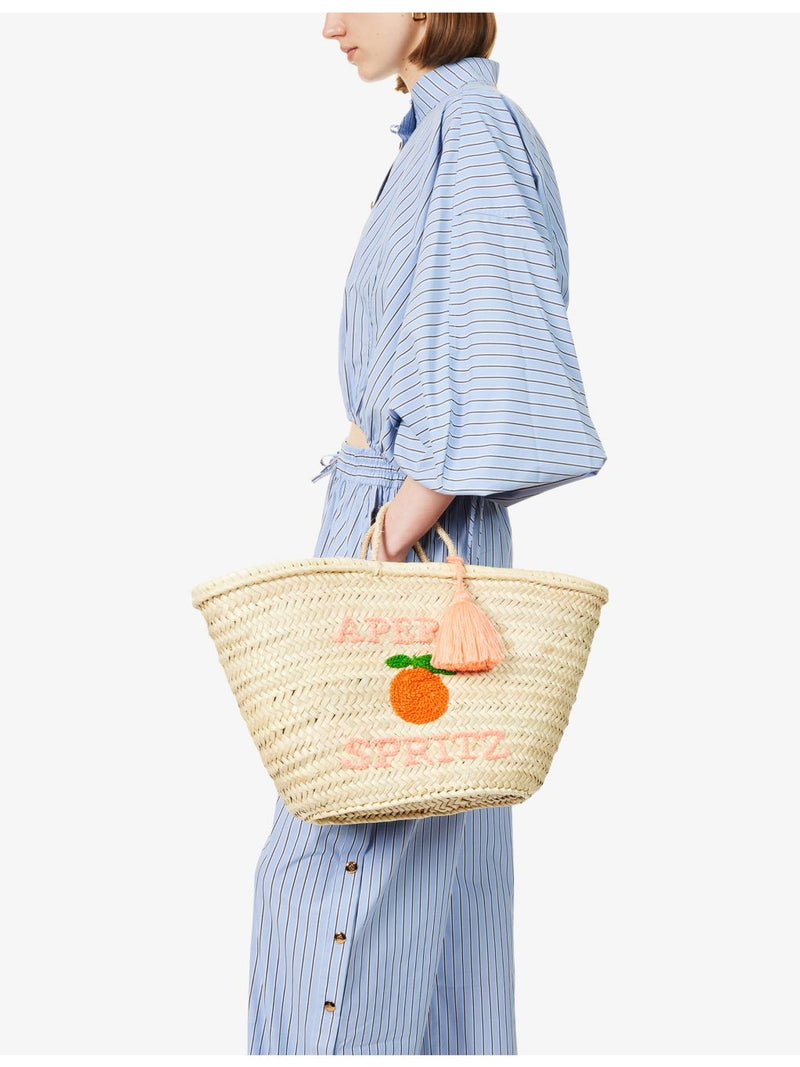 Boutique Bonita straw basket bag Aperol Spritz, UK version