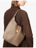 Demellier Siena leather bucket bag, imported from the UK