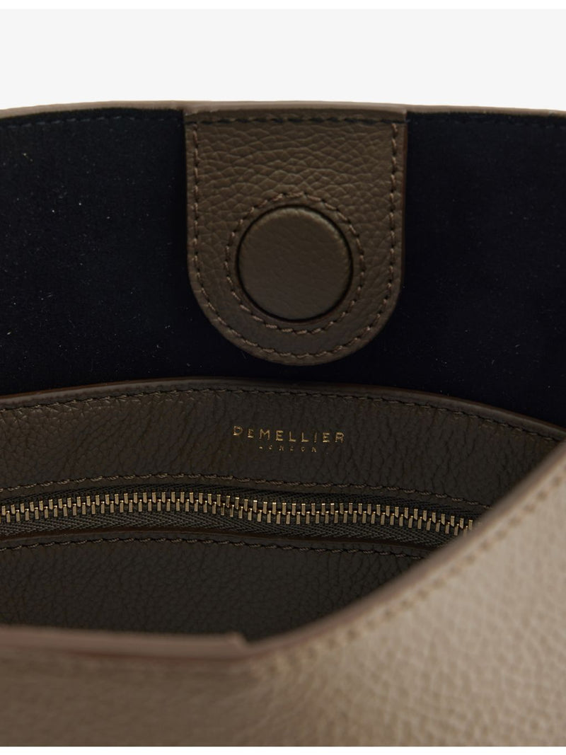 Demellier Siena leather bucket bag, imported from the UK