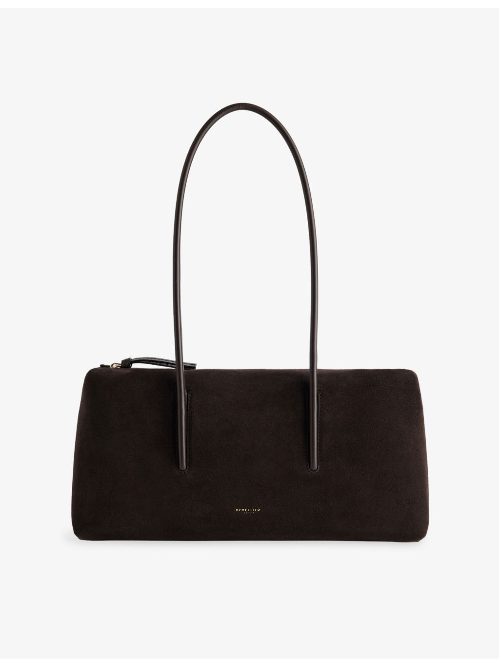DeMellier Stockholm suede shoulder bag, imported from the UK