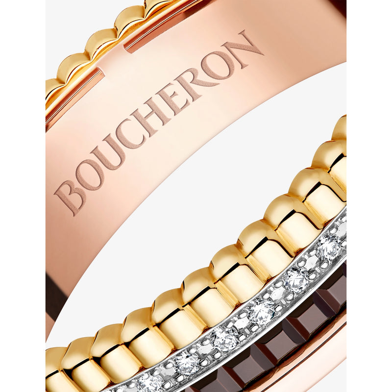 Boucheron Quatre Classique XS ring 18ct gold diamonds, UK version