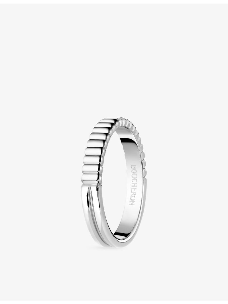 Boucheron 18ct white-gold wedding band, imported from the UK
