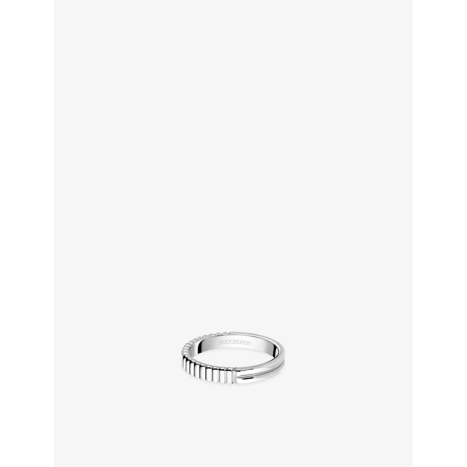 Quatre Radiant Edition 18ct White-Gold Wedding Band - K