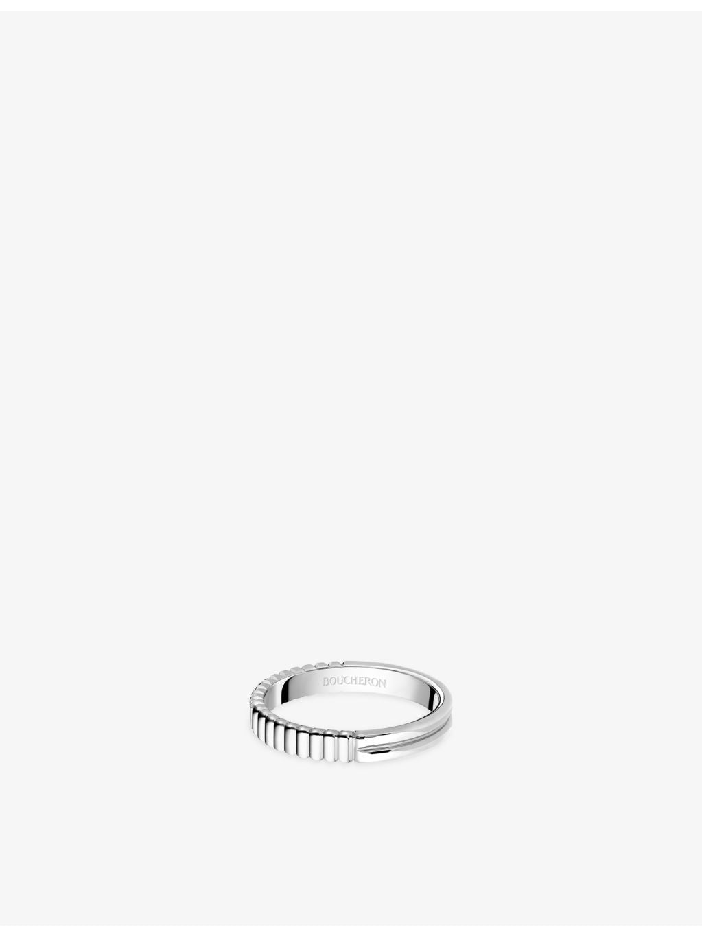 Boucheron 18ct white-gold wedding band, imported from the UK