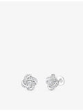 Boucheron Pivoine 18ct white gold 0.30ct diamond earrings, imported from the UK
