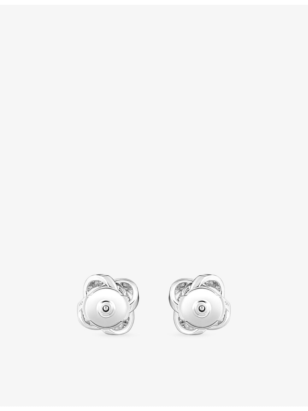 Boucheron Pivoine 18ct white gold 0.30ct diamond earrings, imported from the UK