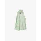 Abstract-Print Scarf Silk Top - 6