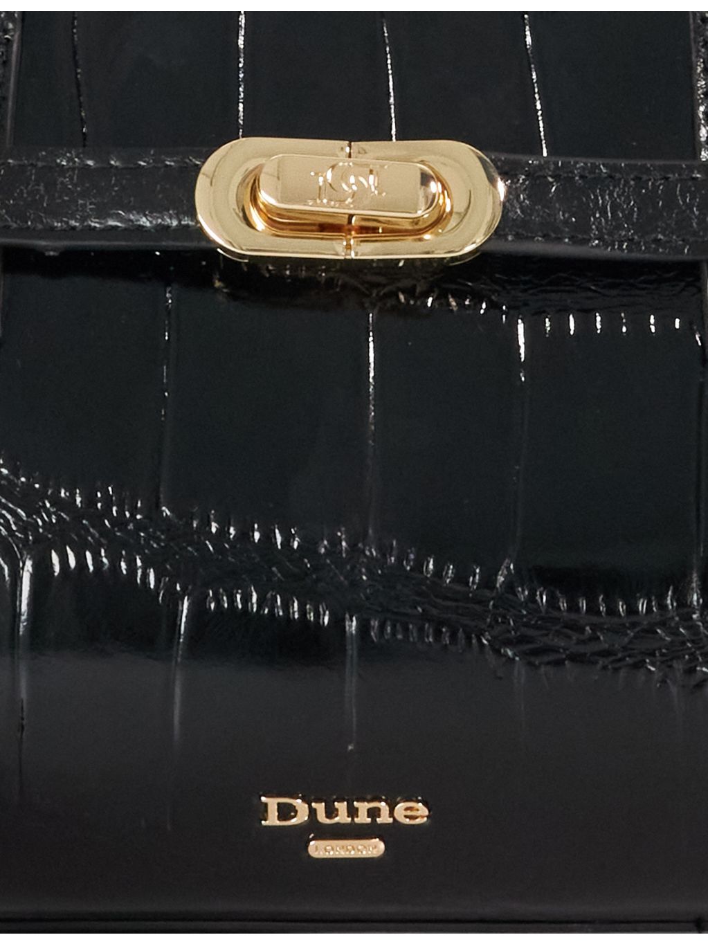 Dune Depend leather shoulder bag with gold-tone hardware - British product