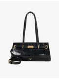 Dune Depend leather shoulder bag with gold-tone hardware - British product