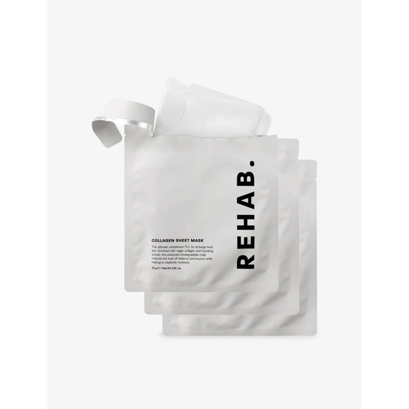 REHAB collagen sheet mask set of three, imported from the UK