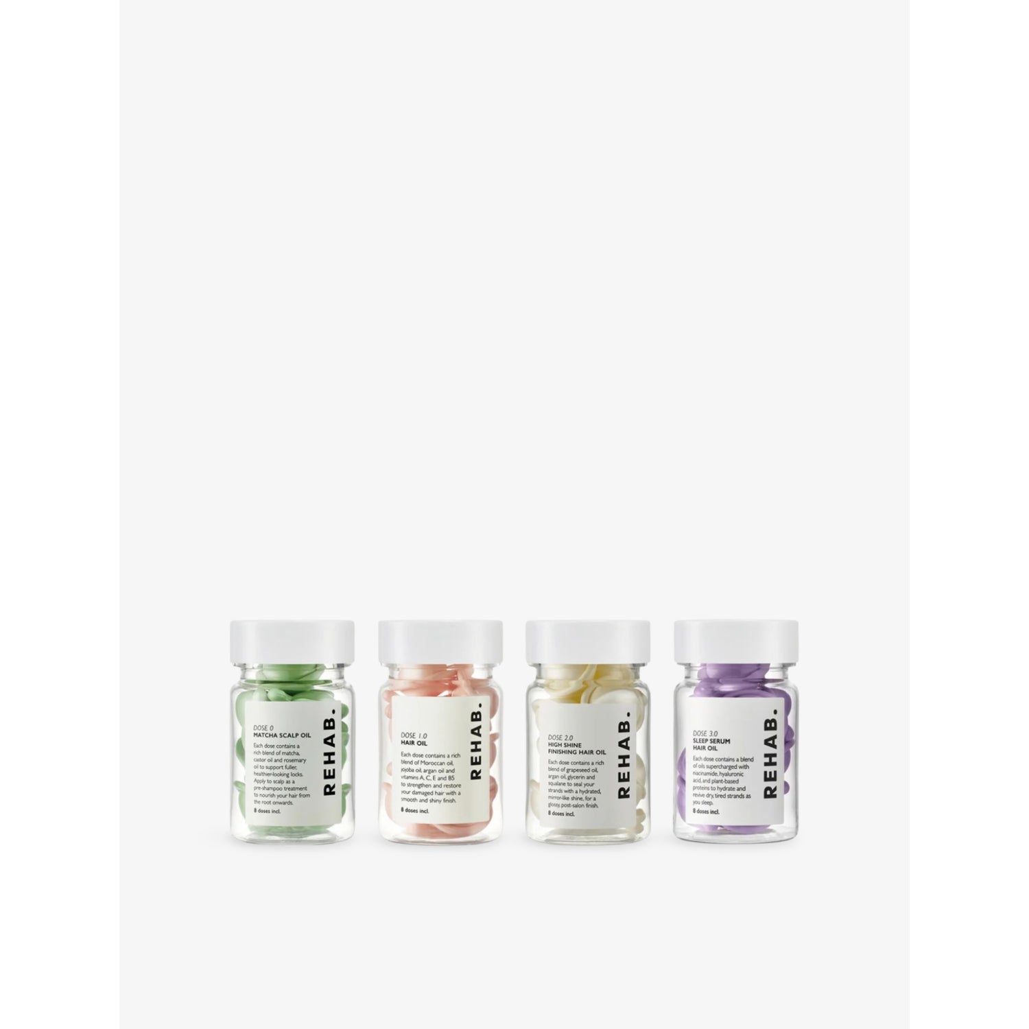 REHAB Dose 0 matcha scalp oil 8 capsules (British brand)