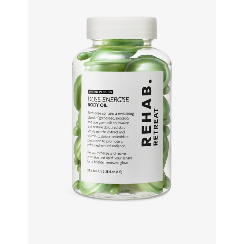 Retreat Energise body oil 20 x 5ml capsules, imported from the UK