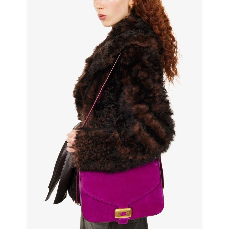 Balenciaga Clicca medium leather shoulder bag with gold-tone hardware (British brand)
