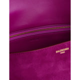 Balenciaga Clicca medium leather shoulder bag with gold-tone hardware (British brand)