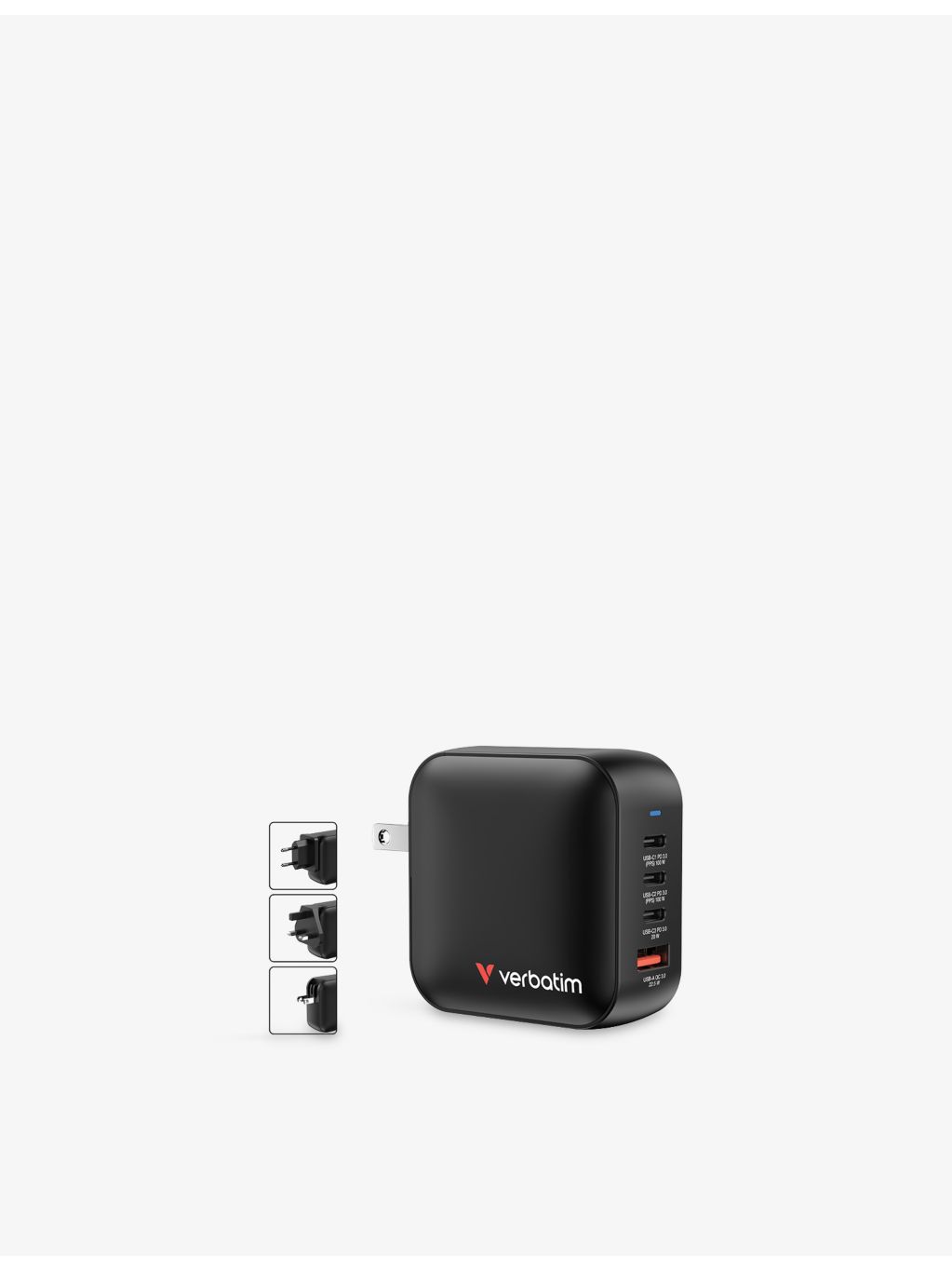 Verbatim GaN wall charger 100W 4-port - British product