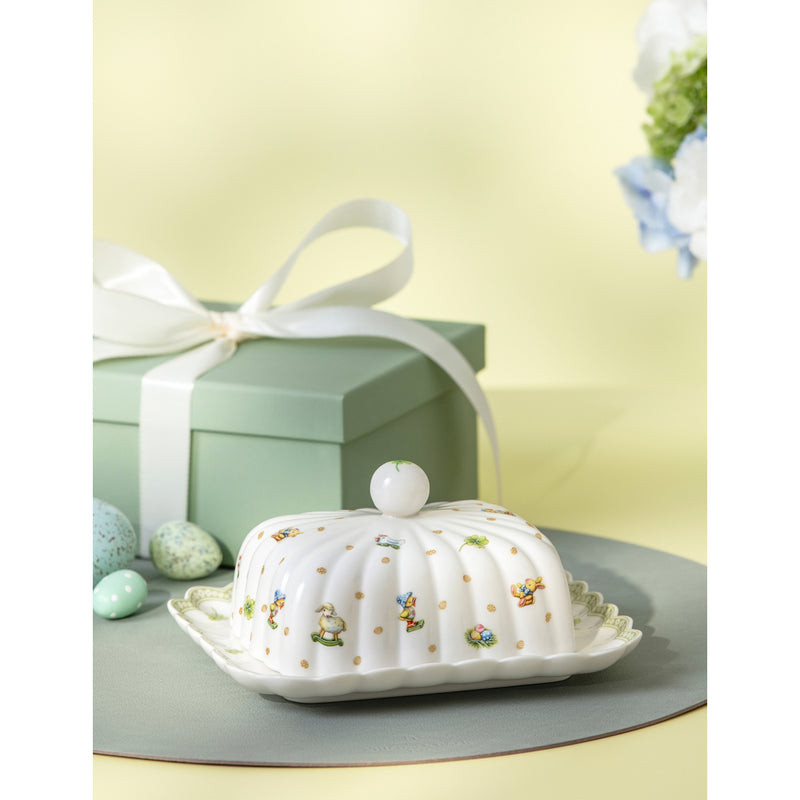 Villeroy & Boch Easter Delight porcelain butter dish - British product