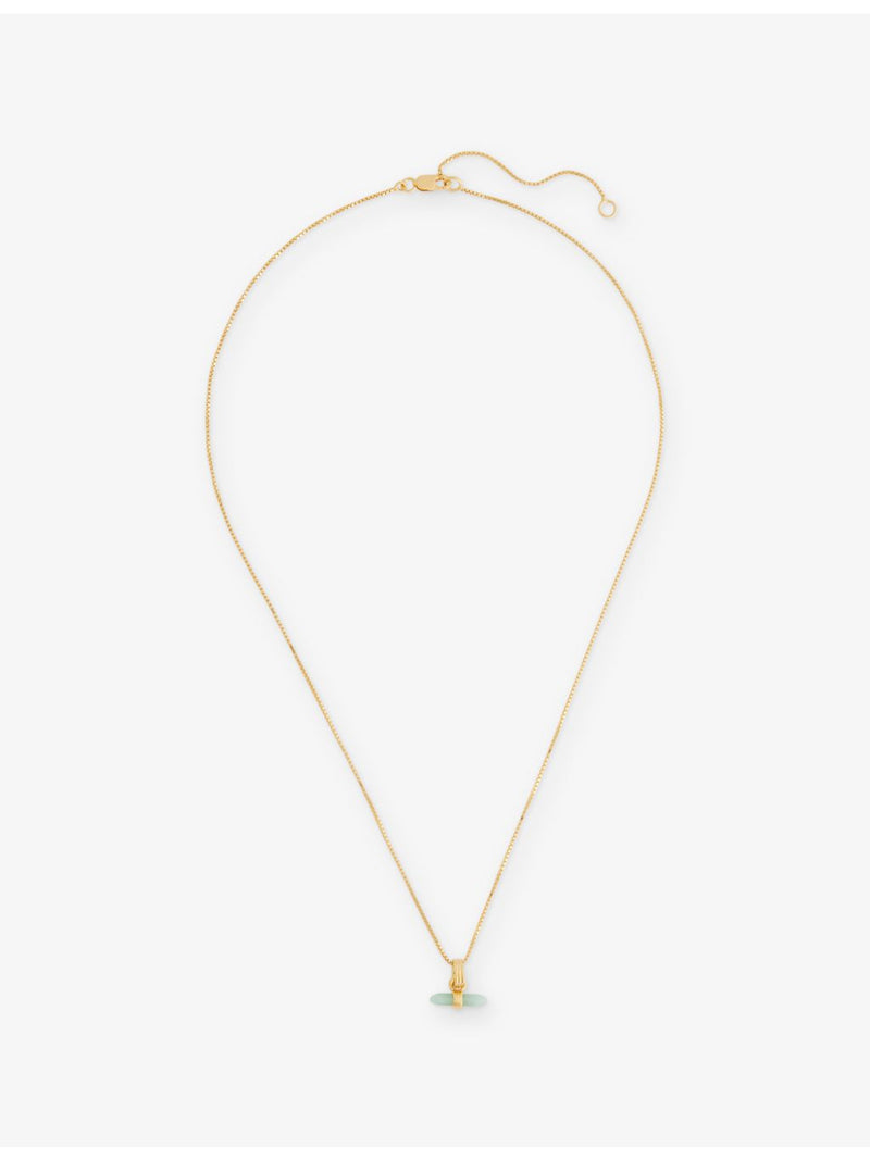 Rachel Jackson T-Bar necklace with amazonite stone, imported from the UK