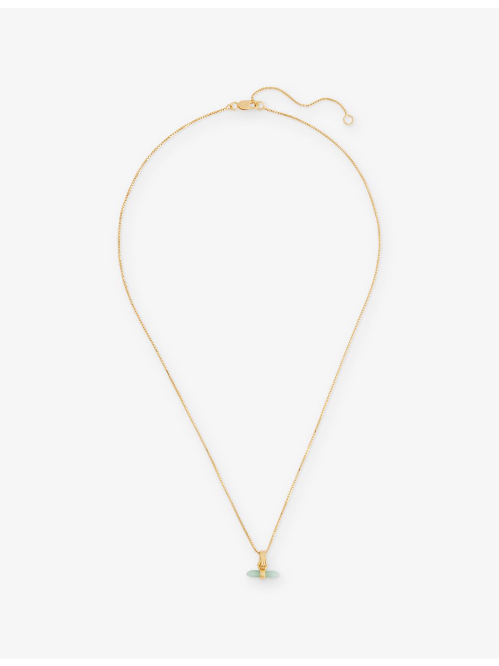 Rachel Jackson T-Bar necklace with amazonite stone, imported from the UK