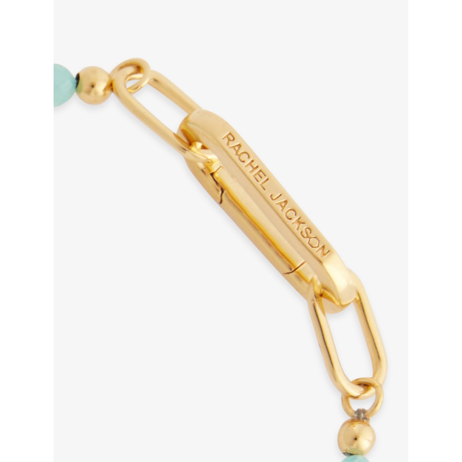 Rachel Jackson amazonite bracelet 18ct gold-plated sterling silver, UK version