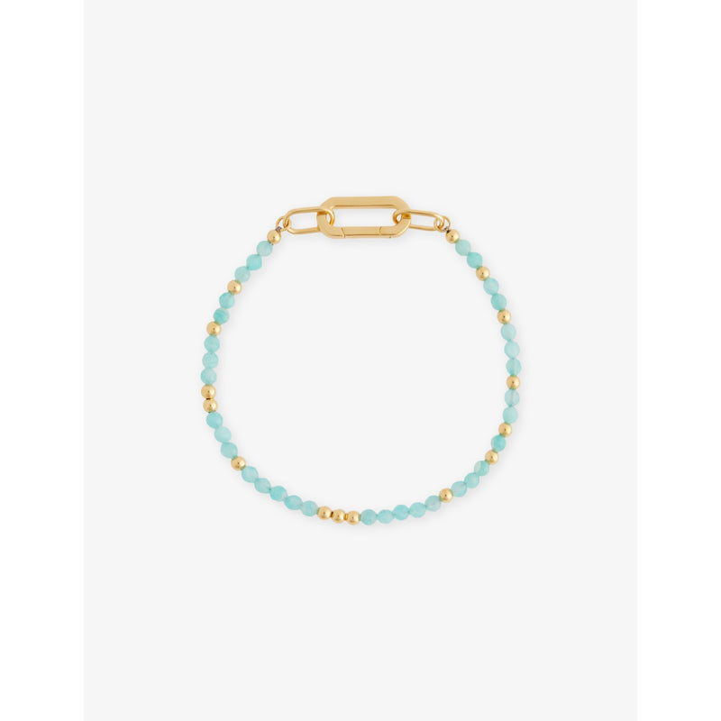 Rachel Jackson amazonite bracelet 18ct gold-plated sterling silver, UK version