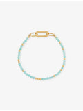 Rachel Jackson amazonite bracelet 18ct gold-plated sterling silver, UK version