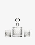 Waterford crystal decanter and tumblers three-piece set, imported from the UK