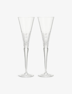 Waterford Circon set of two crystal flutes 28cm, UK version