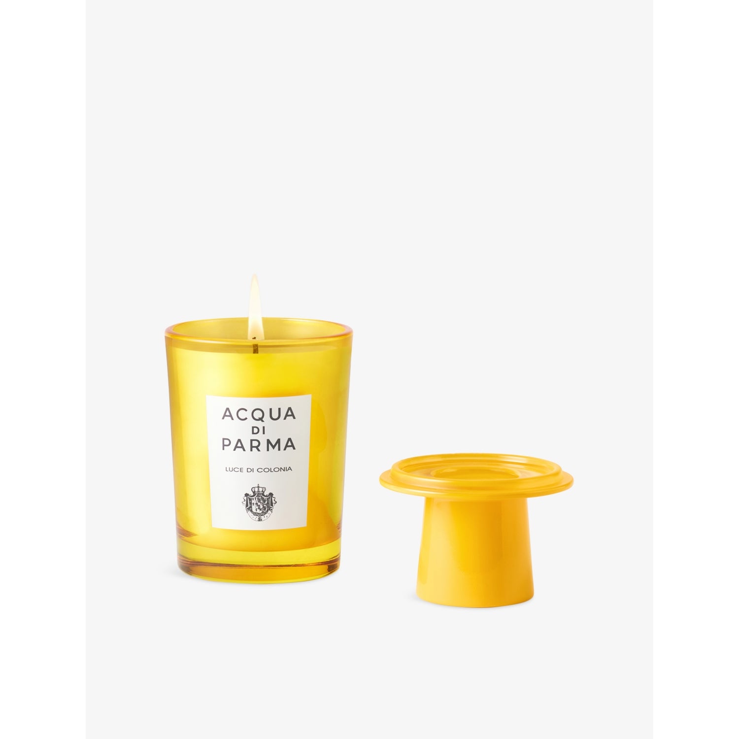Acqua di Parma Chapeau candle lid yellow crystal 200g, UK version