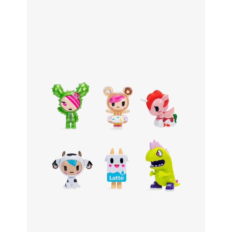 tokidoki set of six collectible figures 5cm, imported from the UK