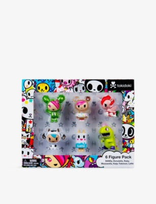 tokidoki set of six collectible figures 5cm, imported from the UK