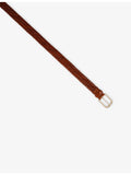 Sandro braided leather belt with square buckle (British brand)