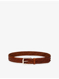 Sandro braided leather belt with square buckle (British brand)