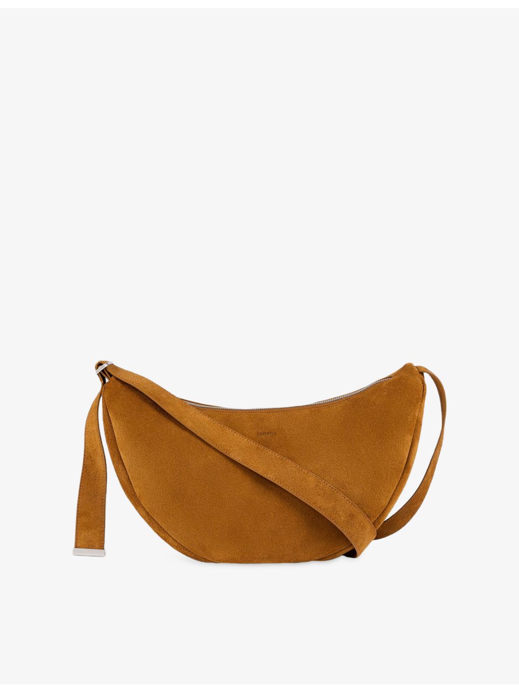Sandro suede hobo bag with gold-tone hardware, UK version