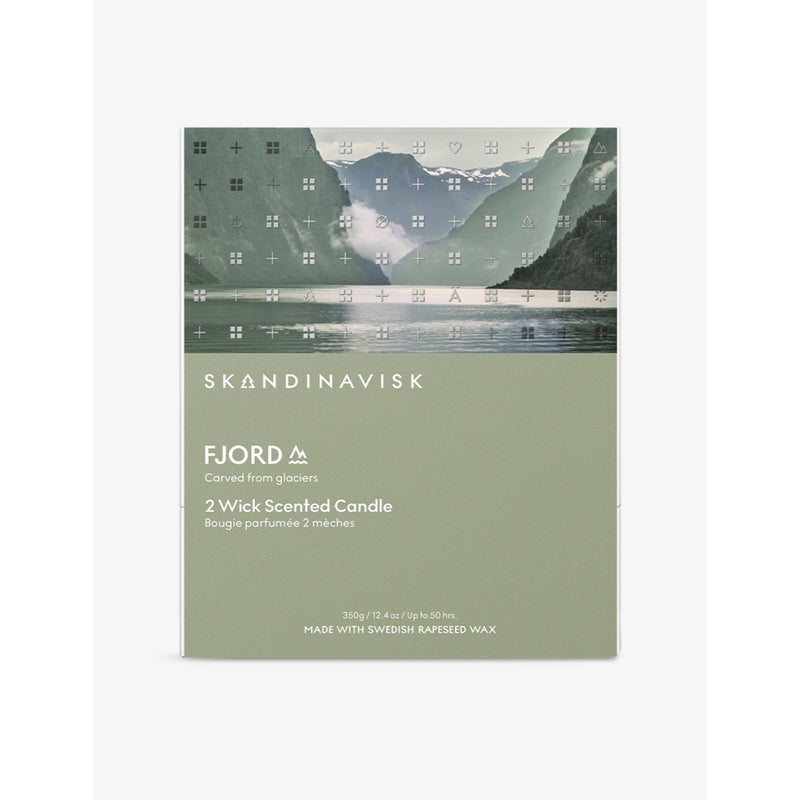 Skandinavisk Fjord two-wick scented candle 350g, imported from the UK
