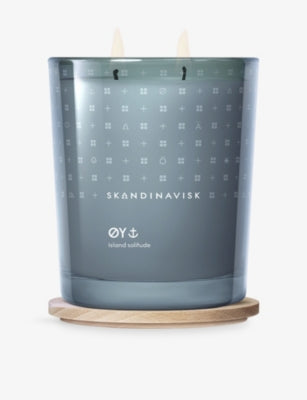 Skandinavisk Øy two-wick scented rapeseed-wax candle 350g - British product
