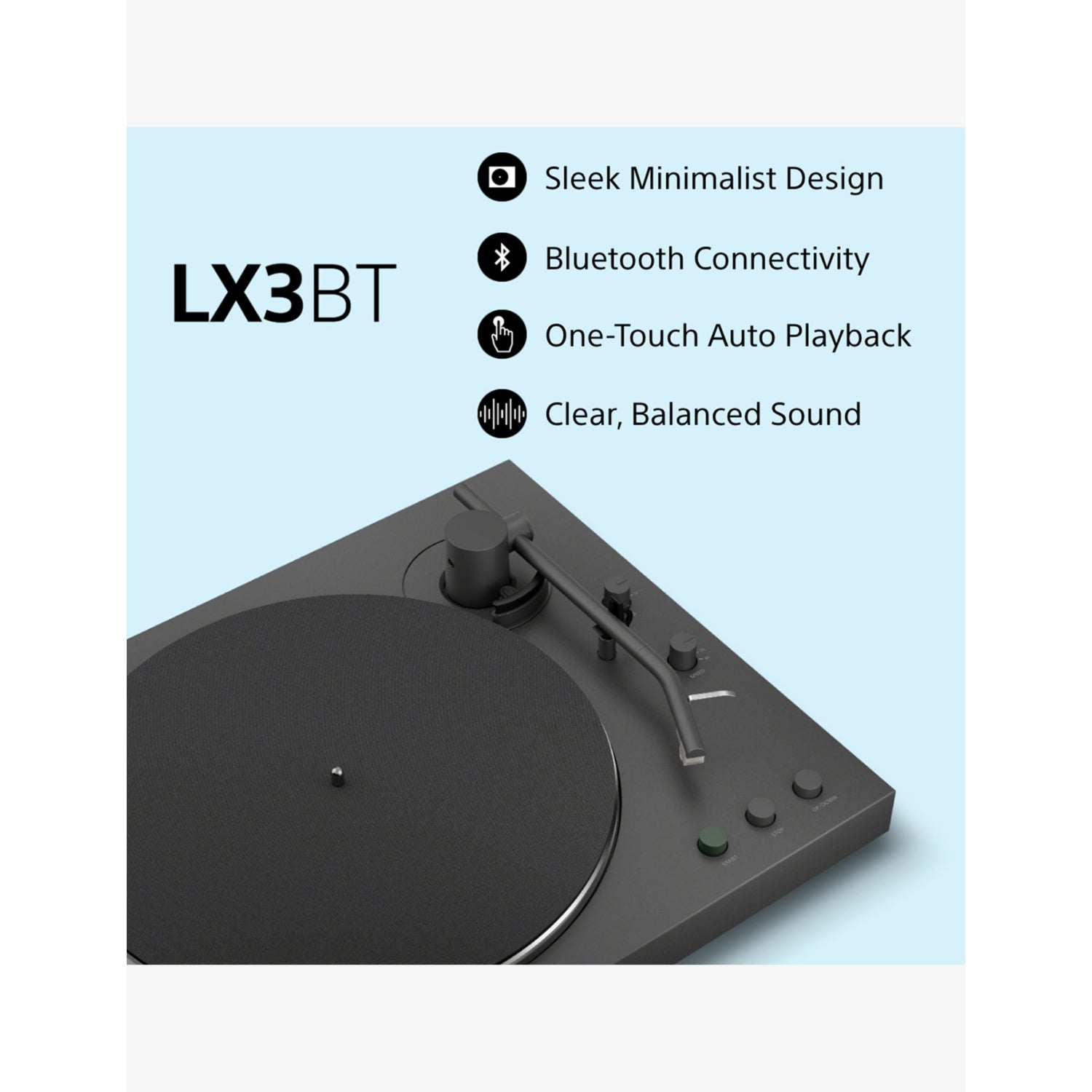 Sony PS-LX3BT Bluetooth turntable, imported from the UK