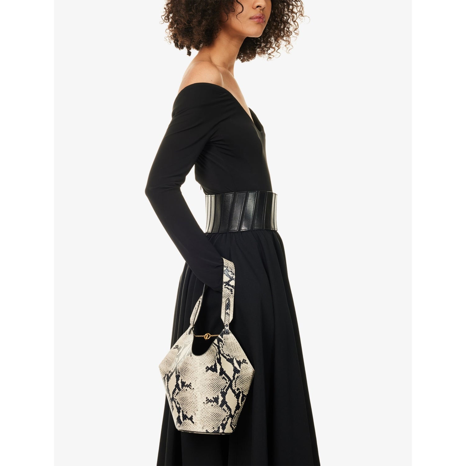 KHAITE mini python-embossed leather tote bag - British product