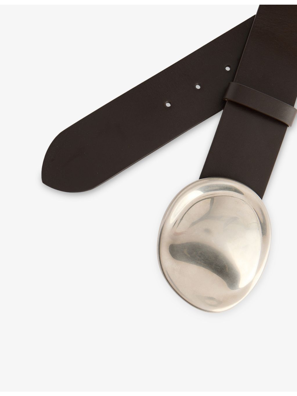KHAITE Keefe leather belt 3.5cm, imported from the UK