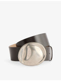 KHAITE Keefe leather belt 3.5cm, imported from the UK