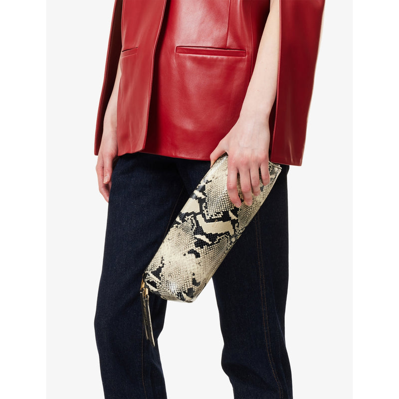 KHAITE leather clutch bag Donna 33cm, imported from the UK