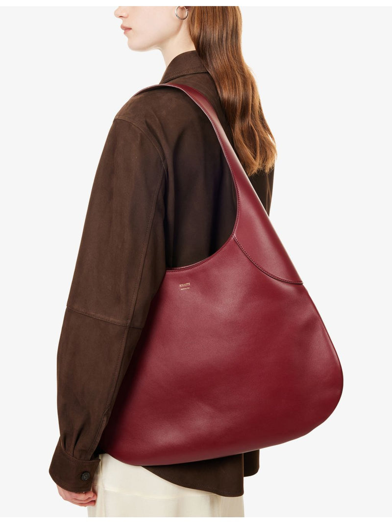 KHAITE Joan Large foil-print leather hobo bag, UK version