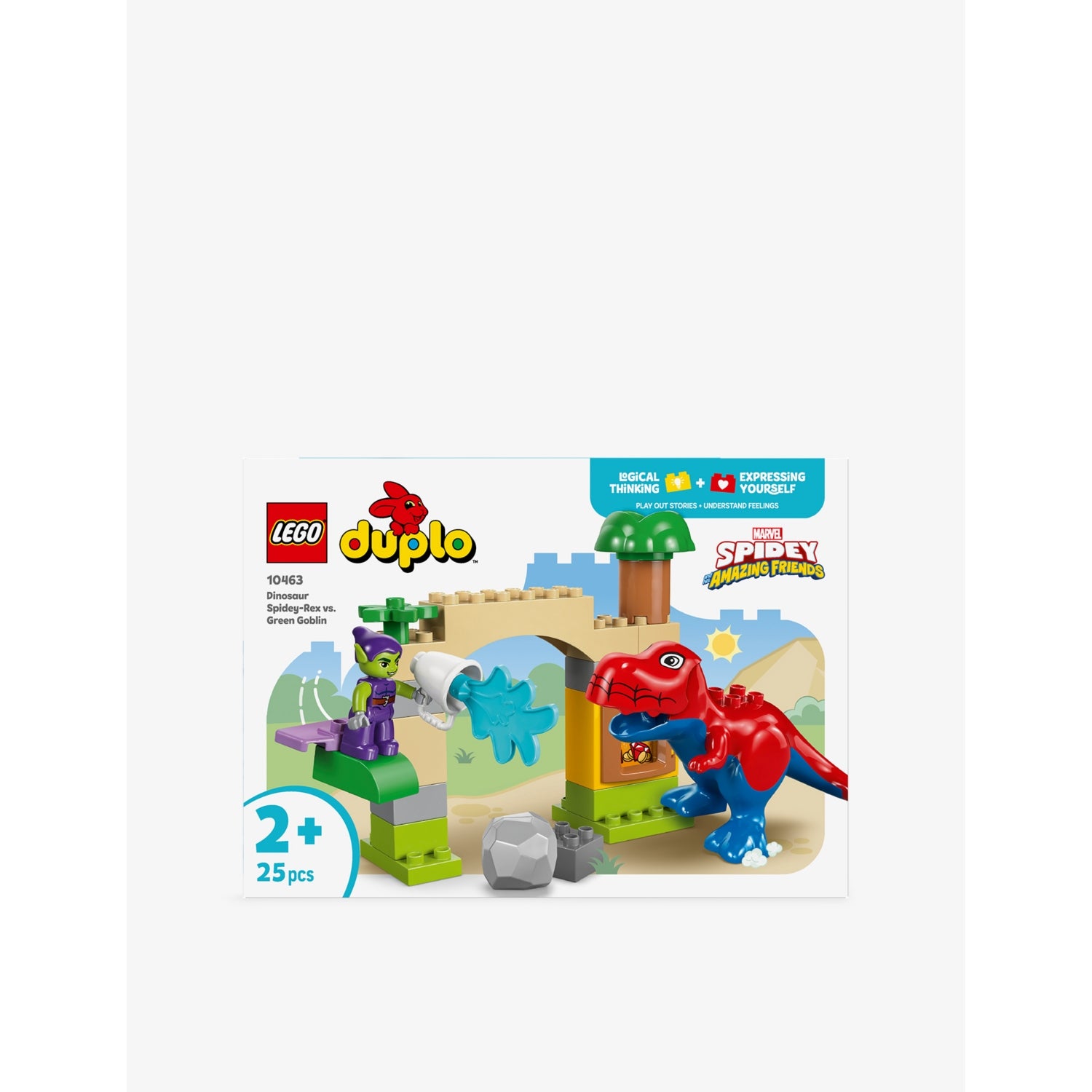 LEGO DUPLO Dinosaur Spidey-Rex vs. Green Goblin playset 25 pieces - British product