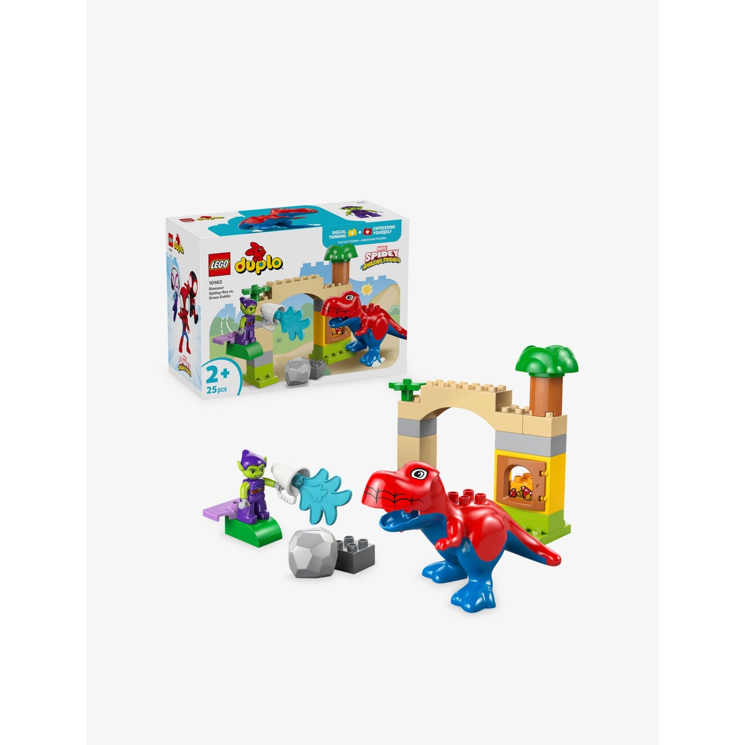 LEGO DUPLO Dinosaur Spidey-Rex vs. Green Goblin playset 25 pieces - British product