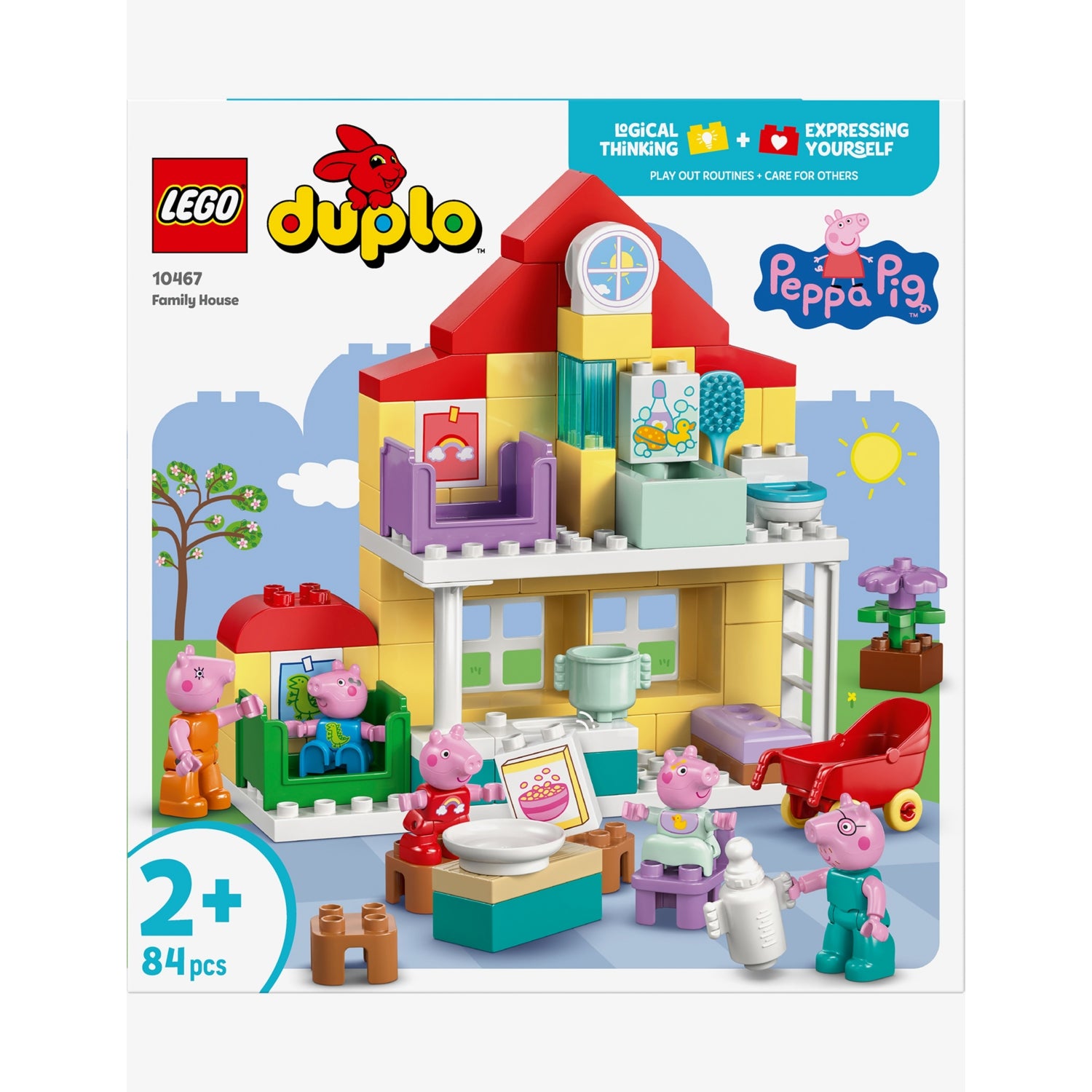 LEGO DUPLO Peppa Pig Family House playset, 84 piece set, UK version