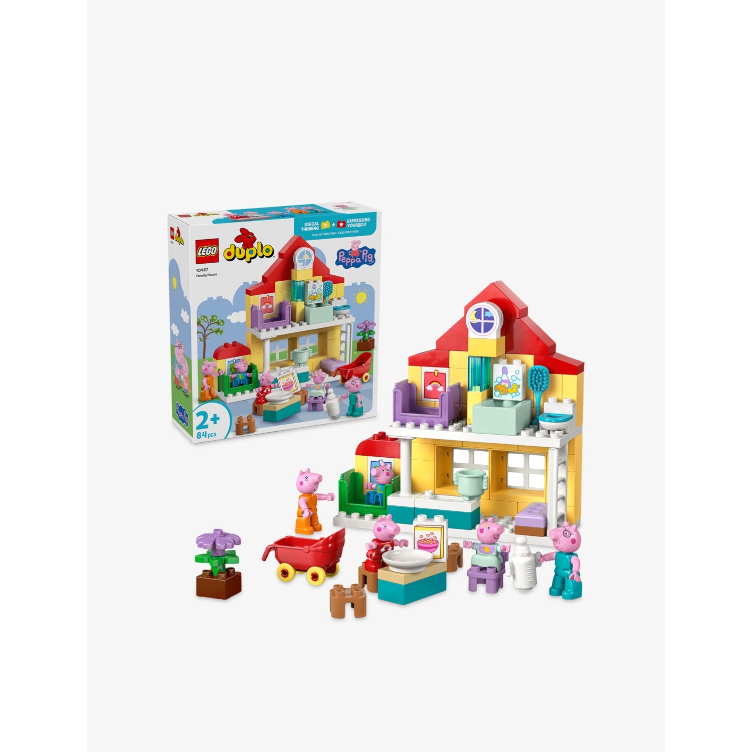 LEGO DUPLO Peppa Pig Family House playset, 84 piece set, UK version