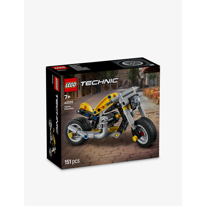 LEGO Technic yellow motorcycle toy 151 pieces (British brand)