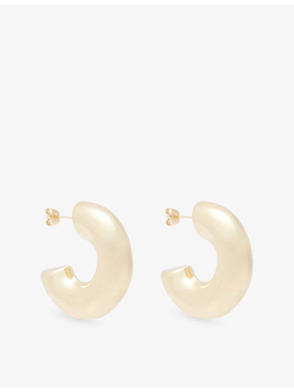 Liza Gozlan 18ct gold-plated brass hoop earrings - British product